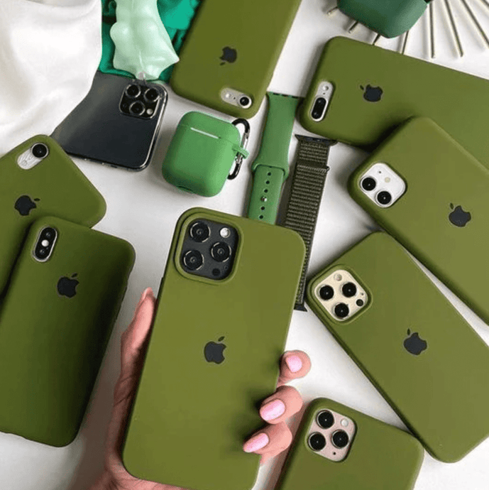 Silicon Case (OLIVE GREEN) - #pone case#